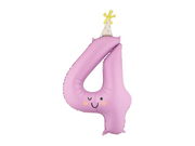 Balon folie Cifră 4 Lavandă (86 cm)