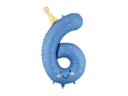 Balon folie Cifră 6 Albastru (86 cm)