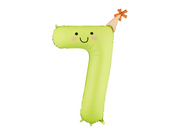 Balon folie Cifră 7 Verde Deschis (86 cm)
