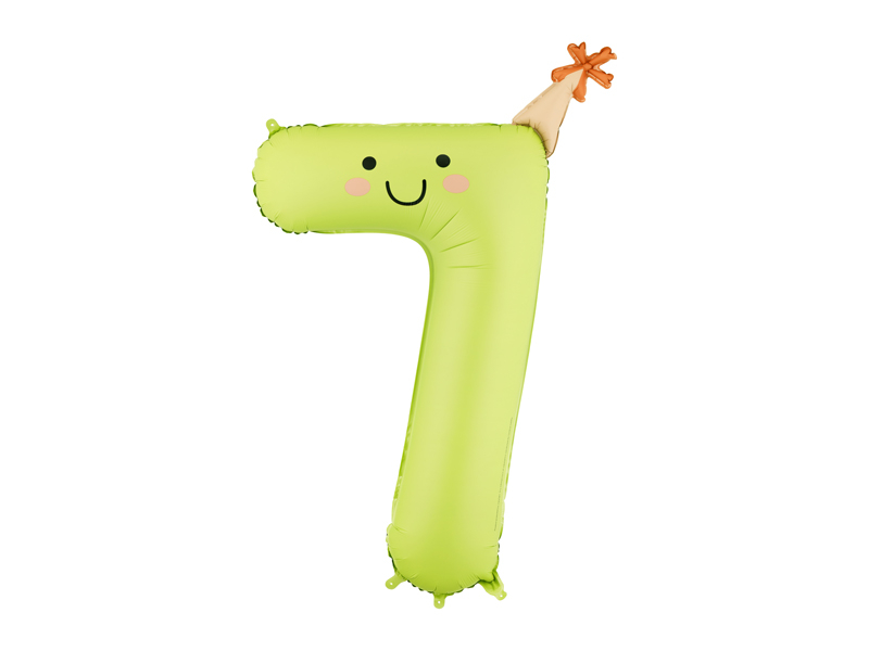 Balon folie Cifră 7 Verde Deschis (86 cm)