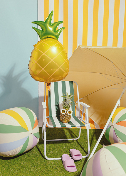Balon folie Ananas, 38 x 68 cm, galben