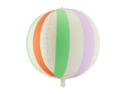 Balon folie minge cu dungi colorate, 60cm, multicolor
