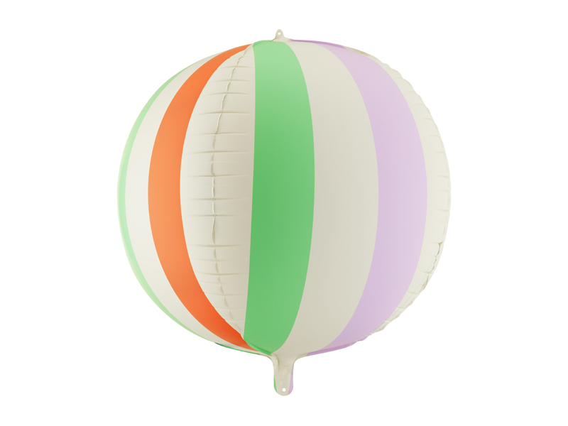 Balon folie minge cu dungi colorate, 60cm, multicolor