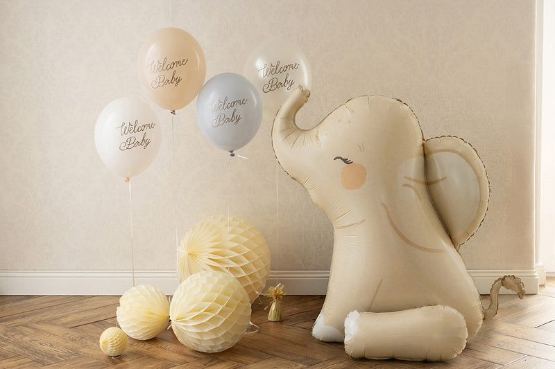 Balon folie Elefant, 84 x 90 cm, bej