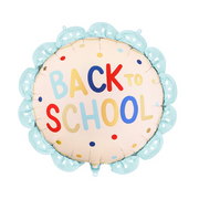 Balon folie Back to School  52x52 cm crem și albastru