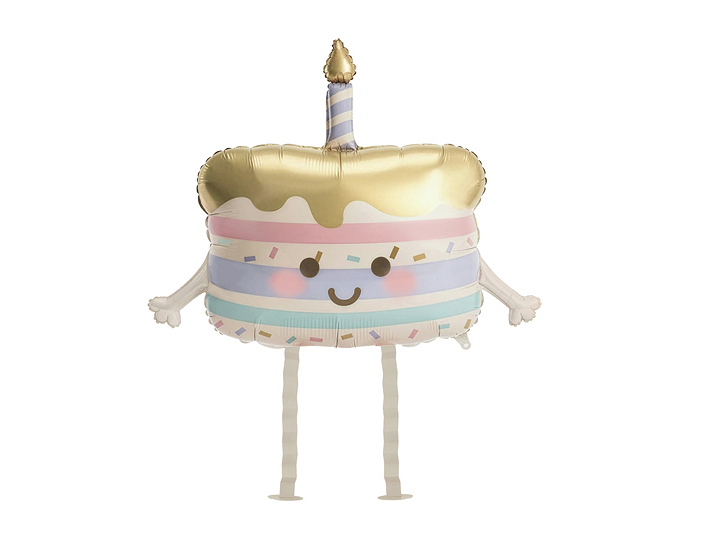 Balon Folie Tort Aniversar Walking Balloon – Pastel, 67 × 57 cm