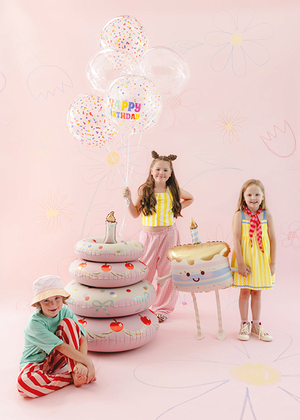 Balon Folie Tort Aniversar Walking Balloon – Pastel, 67 × 57 cm