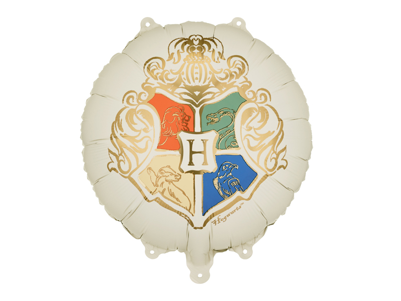 Balon folie Harry Potter cu emblema Hogwarts bej 35 cm