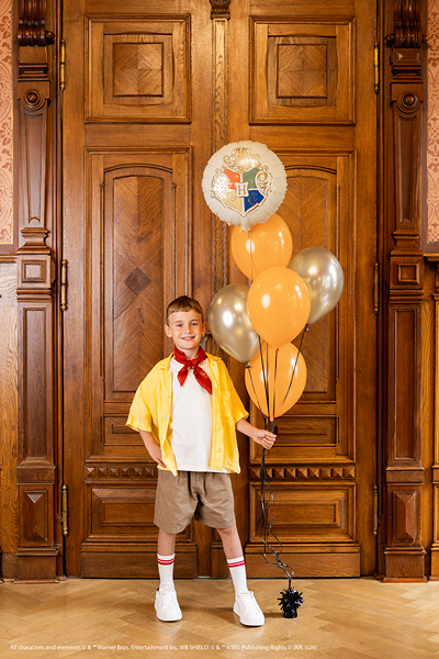 Balon folie Harry Potter cu emblema Hogwarts bej 35 cm