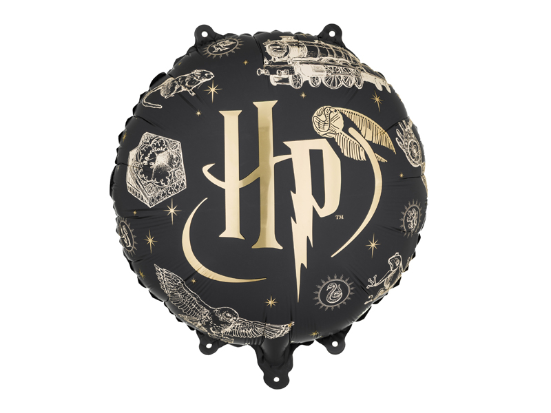 Balon folie Harry Potter negru și auriu 35 cm