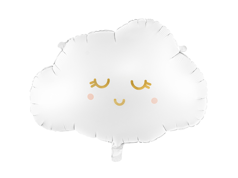 Balon folie nor alb 51 x 35,5 cm cu chip și detalii aurii