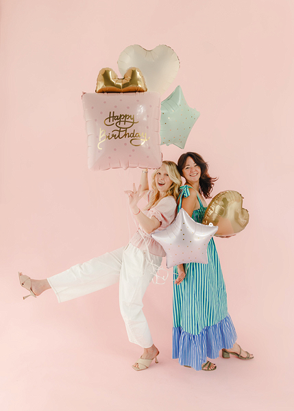 Set 5 baloane folie Cadou Happy Birthday – Roz Pastel