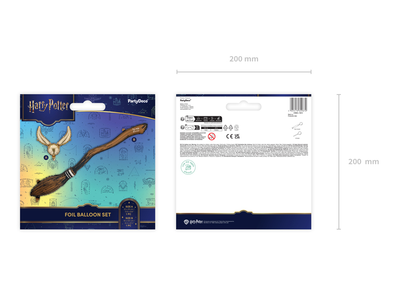 Set 2 Baloane Folie Harry Potter – Nimbus 2000 & Golden Snitch