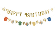 Banner Harry Potter Happy Birthday 2 m cu emblemele celor patru case Hogwarts
