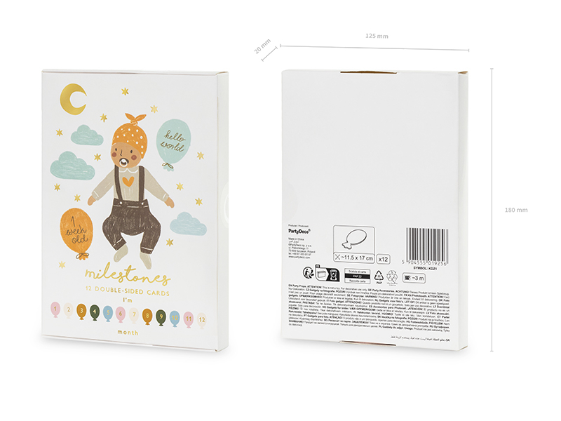 Carduri milestone Balon, 11.5x17cm