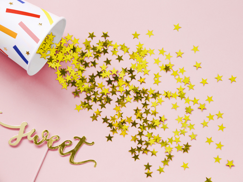 Confetti Stele, Auriu, 30g