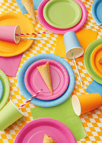 Pahare din hârtie,albastru deschis, 250ml