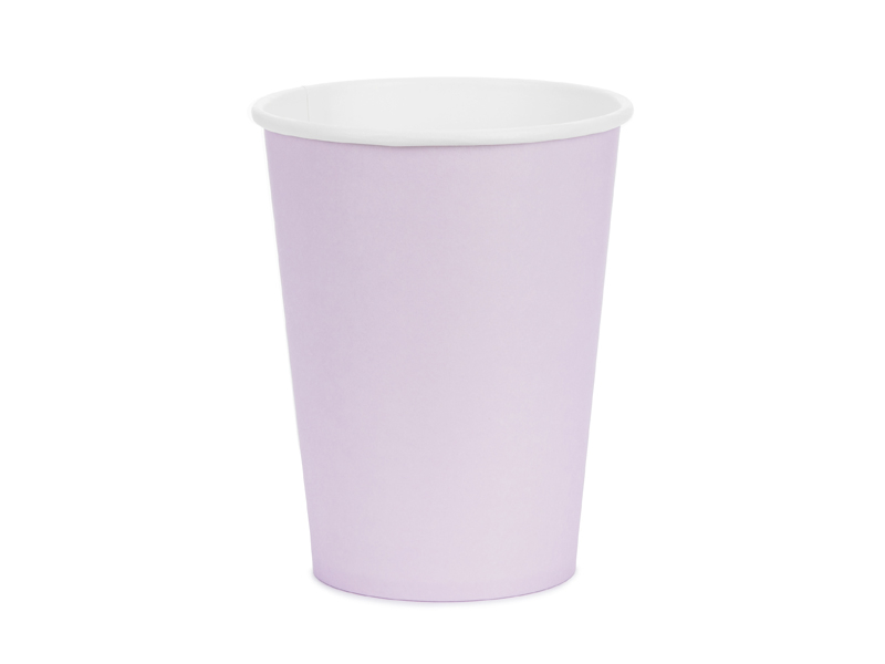 Pahare hârtie mov deschis (8 buc) 250ml