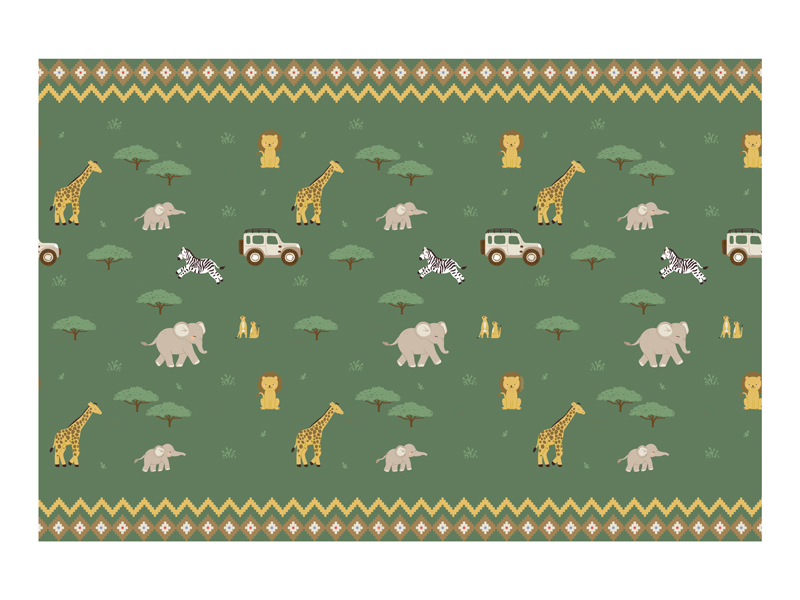 Față de masă Safari, 180 x 120 cm, verde