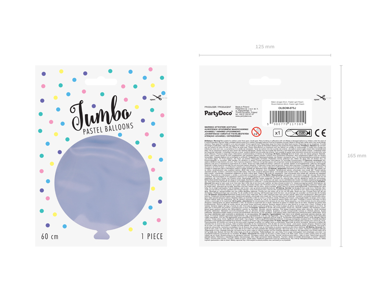 Balon XL personalizat umflat cu heliu (60cm) Mov deschis