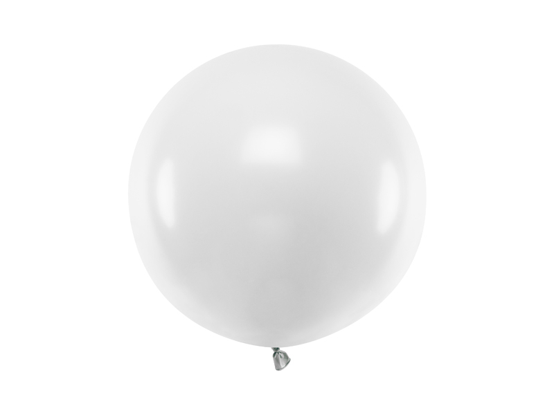 Balon XL personalizat umflat cu heliu (60cm) Alb