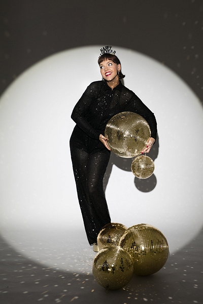 Bentiță Happy New Year (15.5x20.5cm) neagră