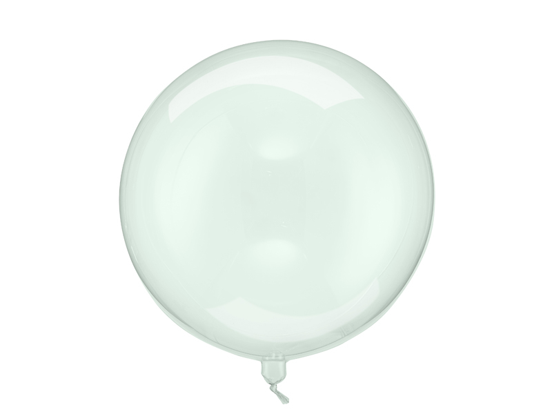 Balon Transparent Verde, Bobo, 40 cm