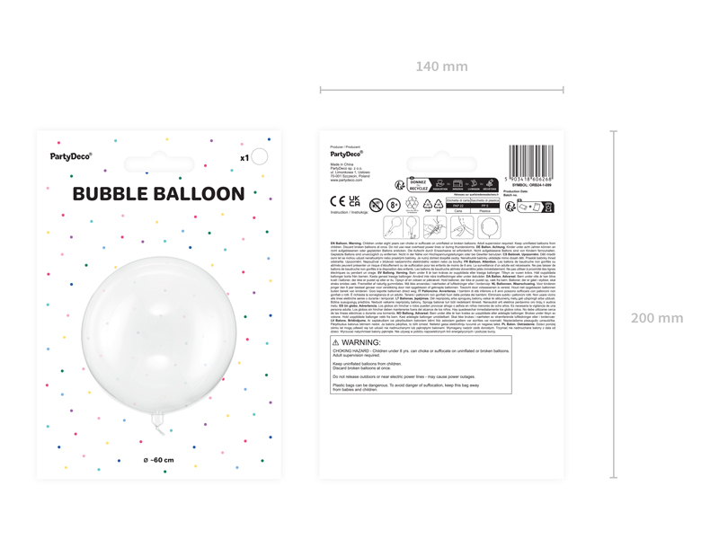 Balon Bubble (bobo) Transparent – 60 cm