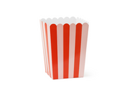 Set 6 Cutii pentru snacks (11x11x15.5cm) roșu/roz deschis