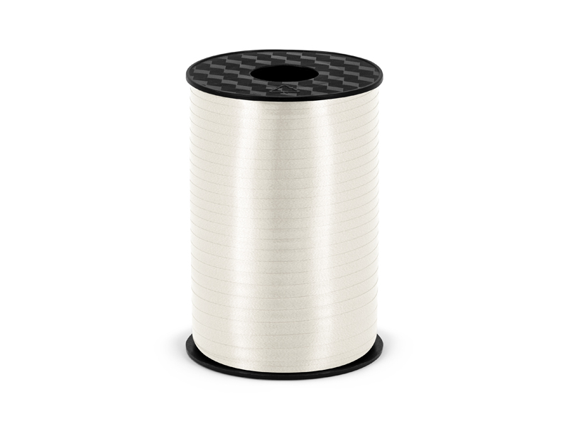 Panglică pentru baloane din plastic alb 5mm, 225m