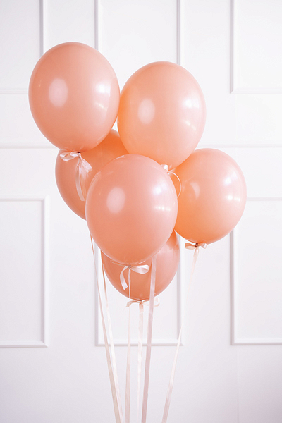 Balon latex culoare piersică Pastel Peach, diametru 27 cm