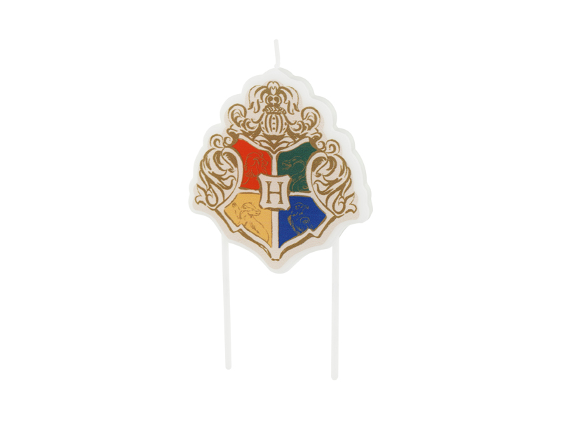 Lumânare tort Harry Potter cu emblema Hogwarts 6,7 x 7,4 cm