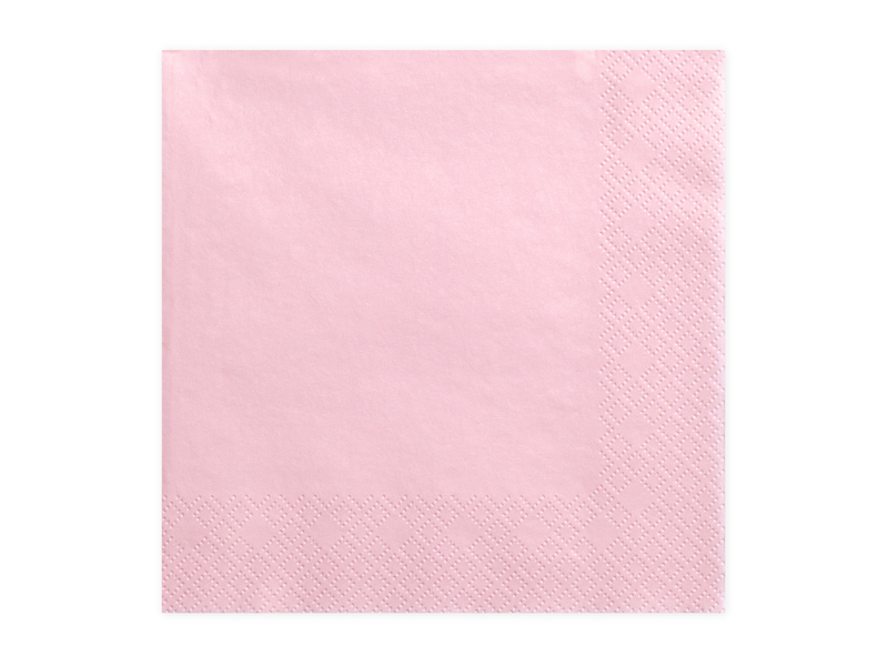 Șervețele Roz Deschis (33x33 cm, 20 buc.)