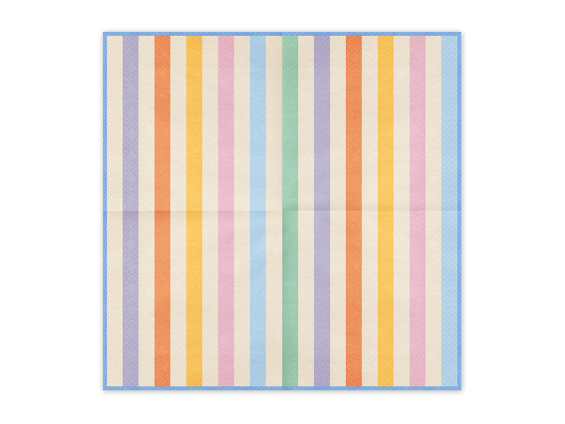 Șervețele cu dungi colorate (20buc) multicolor