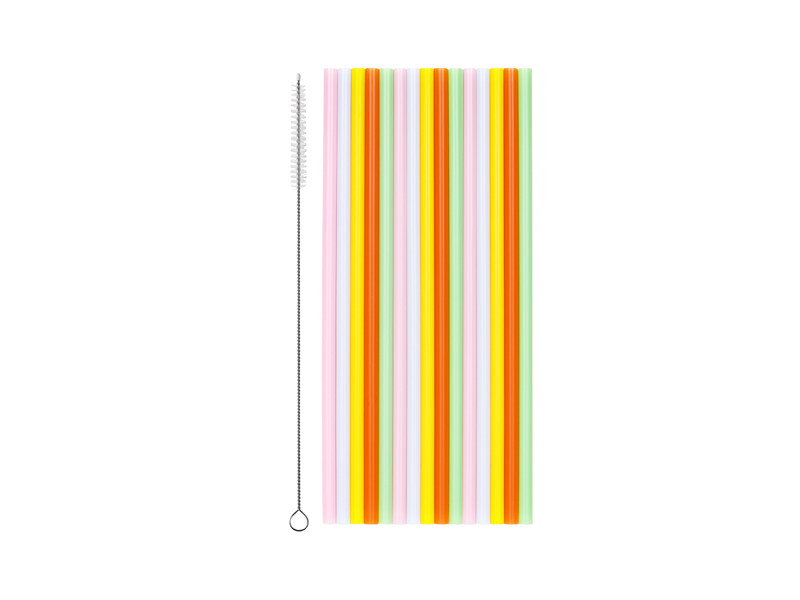 Paie reutilizabile din plastic (30 buc) multicolor, 23 cm