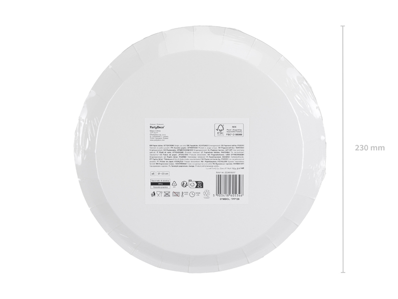 Farfurii din Carton „Let's Party” Albastru Închis cu Stele Holografice – 23 cm, 6 buc.