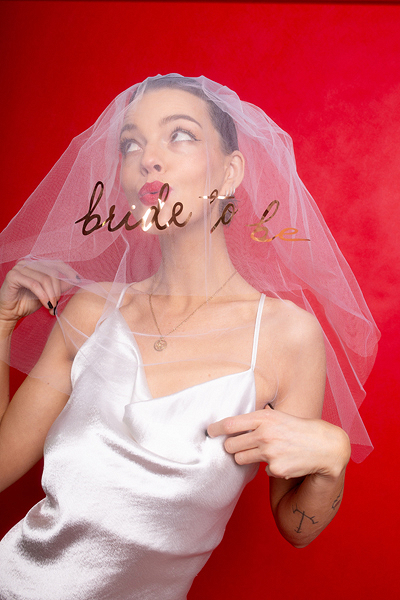 Voal „Bride to Be”, 63 cm, alb