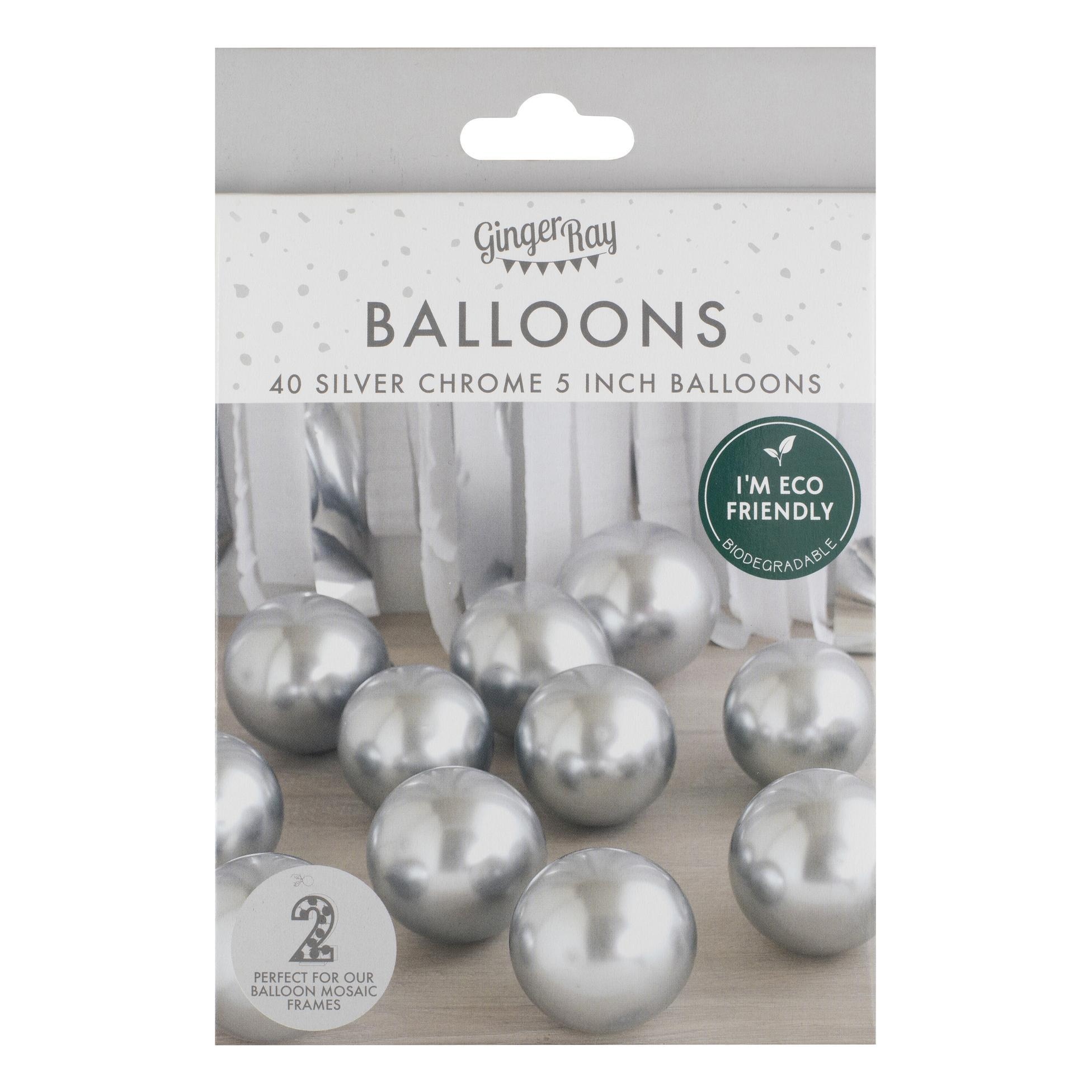 Set 40 baloane argintii 13cm