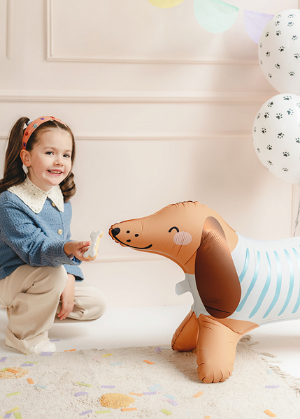 Balon din folie Dachshund, 89x58 cm, Petrecere Catelusilor
