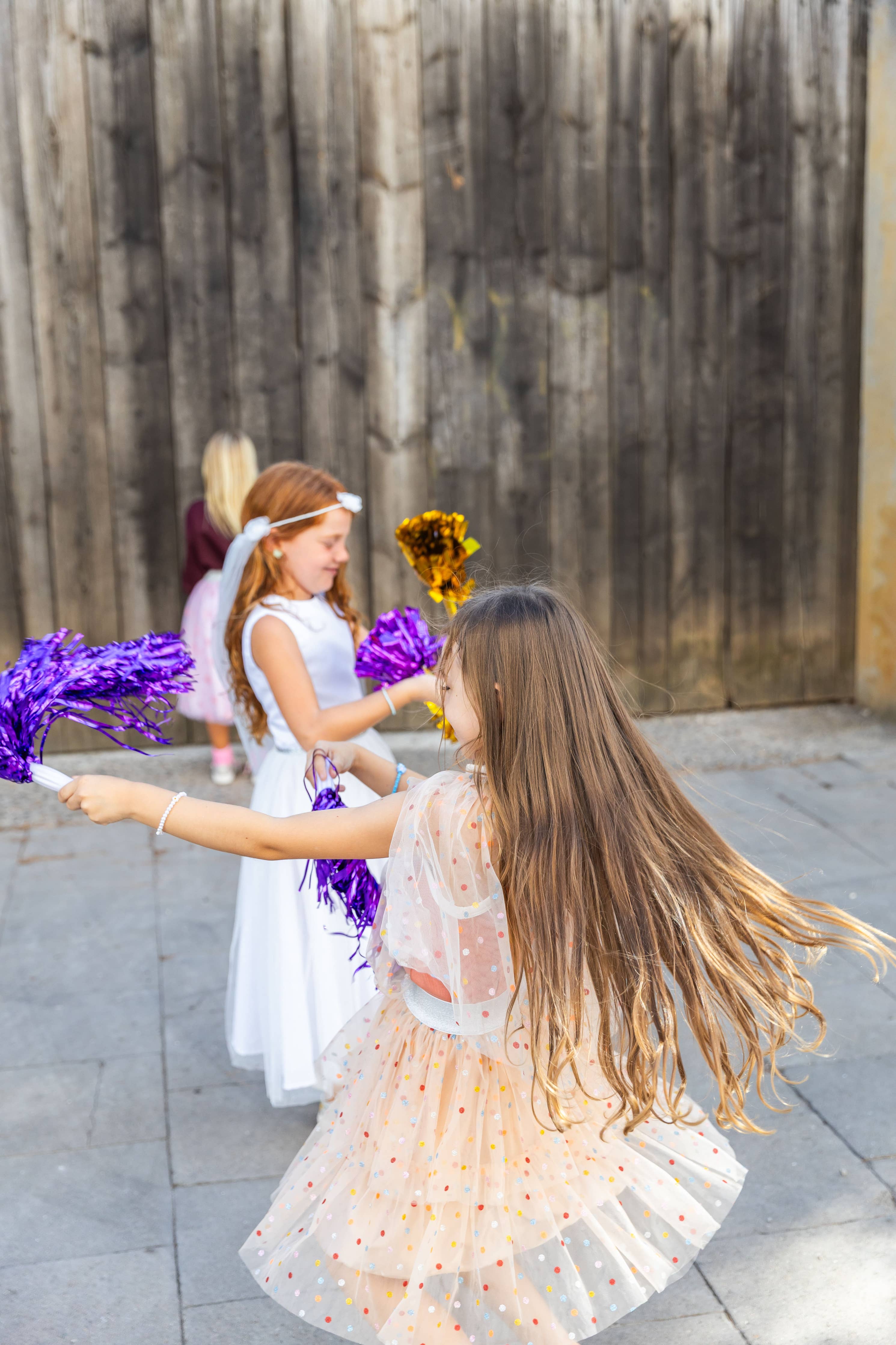 Fustă tutu Colombine (3–10 ani) Bej cu buline