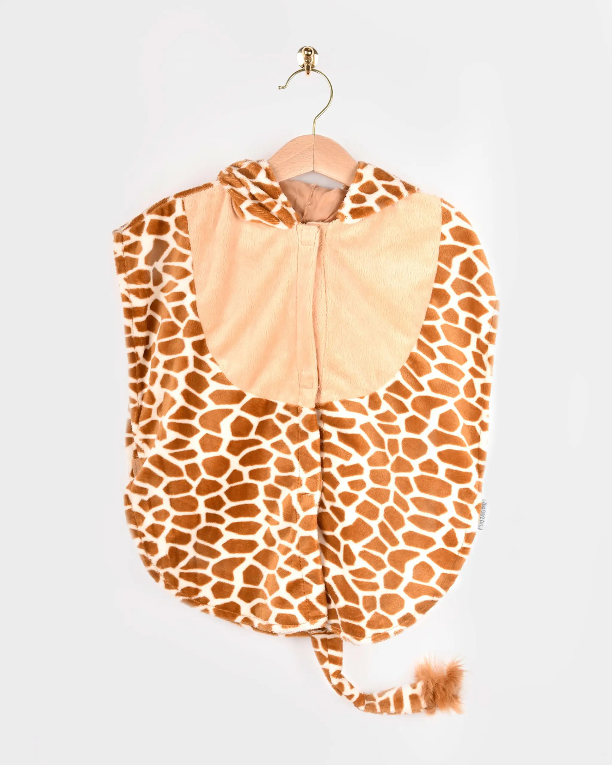 Costum Girafă pentru Copii – Pelerină cu Glugă, Coamă și Codiță, 1–4 Ani