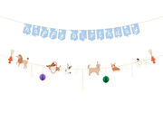 Banner Happy Birthday "la multi ani' Catelusi, 210 cm, petrecere Catelusi
