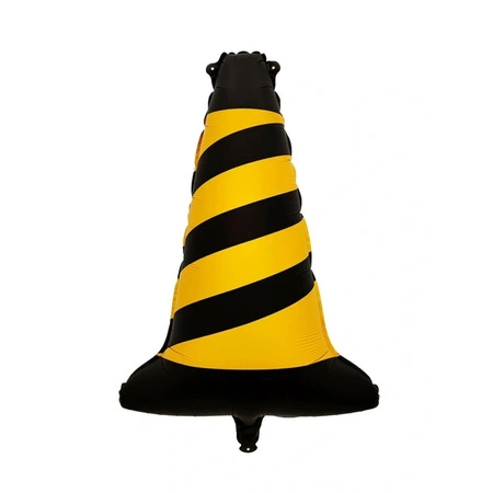 Balon folie con de trafic negru și galben pentru petrecere tematică Construcții