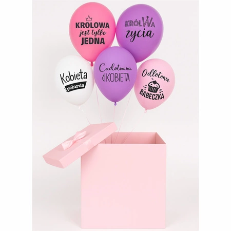 Cutie surpriză roz 70x70 cm pentru baloane- ridicare din magazin