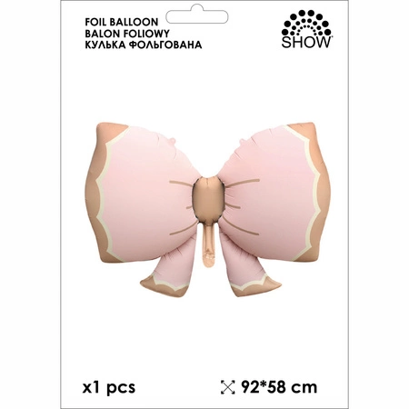 Balon folie fundă roz/bej 92x58cm