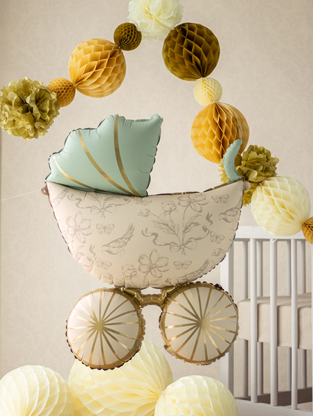 Balon din folie in forma de carucior, 59x74 cm