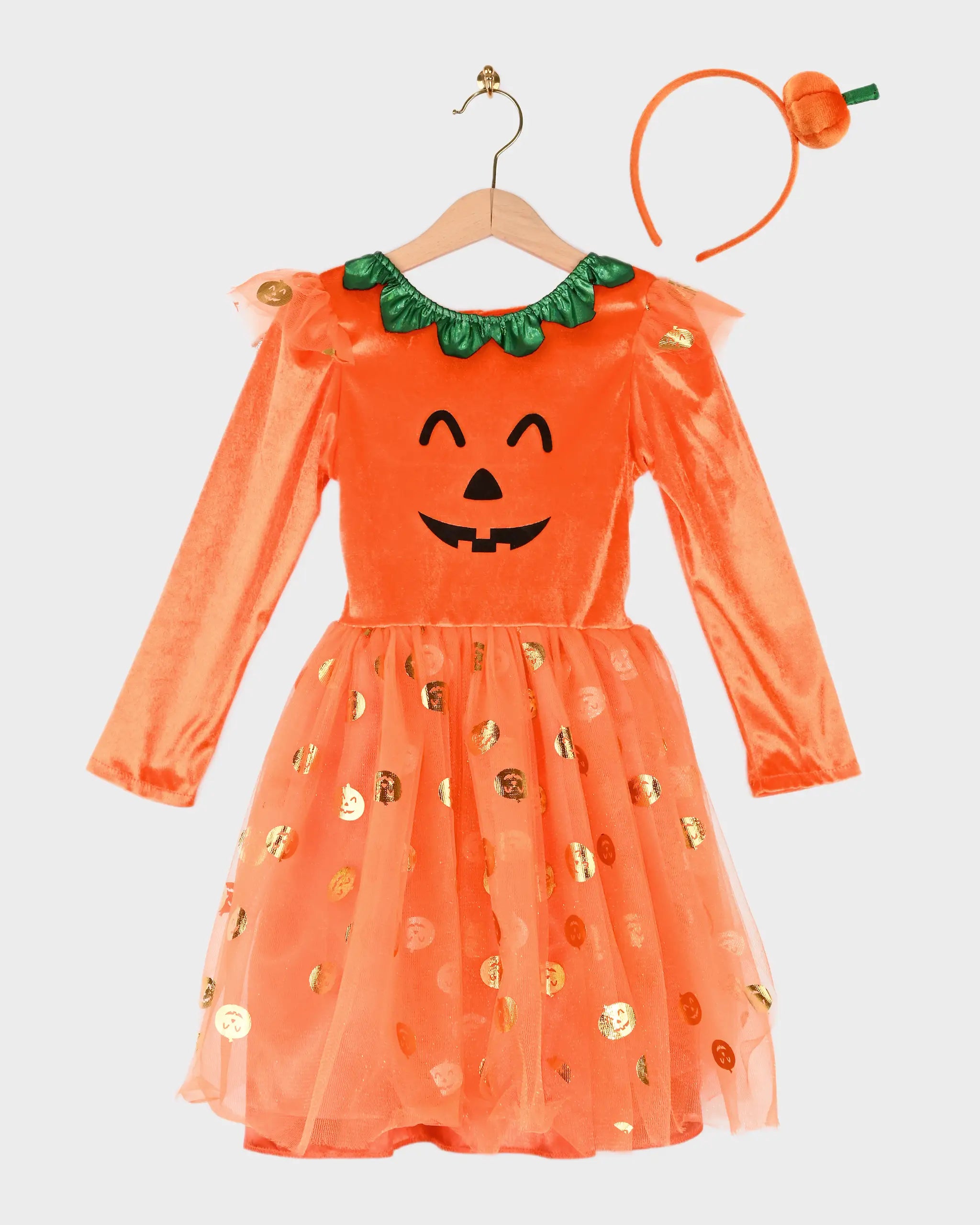 Rochie Costum Dovleac pentru Copii | Halloween | 4–6 Ani