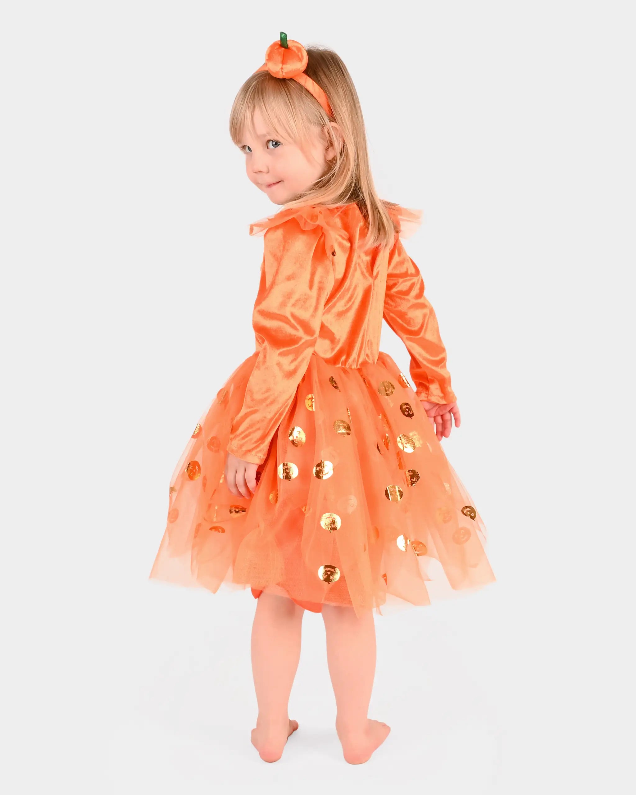 Rochie Costum Dovleac pentru Copii | Halloween | 4–6 Ani