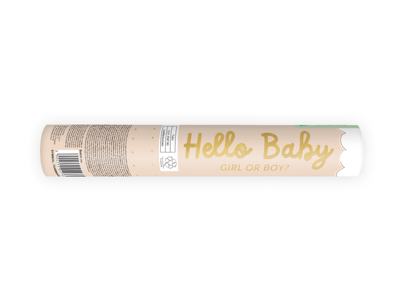 Tun Confetti, Gender reveal, albastru (20cm)