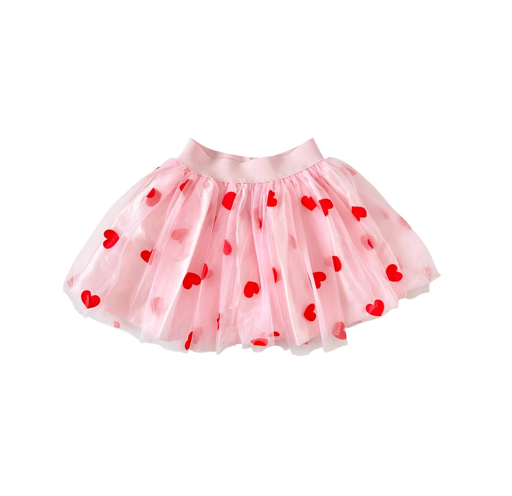 Fustă tutu Rosalie (3–8 ani) Roz cu inimioare